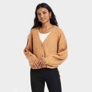 Tan button up cardigan